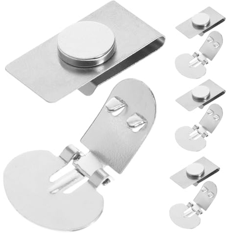 CONGARTENO 4paare Magnetische Krawattenklammern für Herren Unsichtbare Halterungen aus Edelstahl Stabile Krawattenausrichtung für Formelle Anlässe und Geschäftstreffen
