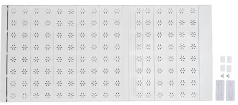 Einlegeböden für Schränke, verstellbarer Einlegeboden 42 cm, stabiles Stahl - und ABS - Material - Nagelfrei und ohne Bohren, platzsparend, ideal für Kleiderschrank und Badschra (71 bis 92 cm/28,0