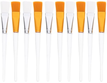 TOYZFRIENDY 10piezas Brochas para Mascarilla Facial Aplicador para Mascarilla de Noche con Mango Transparente Cepillo para Gel y Crema Herramienta de Belleza para Aplicar Ojos y Nariz