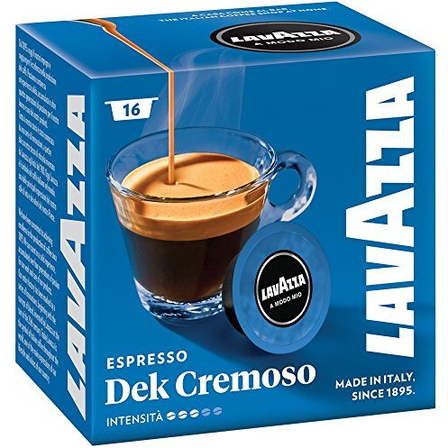 Lavazza A Modo Mio Dek Cremoso Decaf Coffee Pods Capsules (16 Pods) by Lavazza A Modo Mio