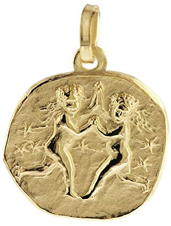 trendor Sternzeichen-Anhänger Zwilling 333 Gold 16 mm 08725-06 | Anhänger Tierkreiszeichen für Damen, Herren und Kinder, Echtgold,