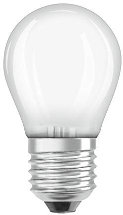 OSRAM Filament LED Lampe mit E27 Sockel, Kaltweiss (4000K), Tropfenform, 4W, Ersatz für 40W-Glühbirne, matt, LED Retrofit CLASSIC P