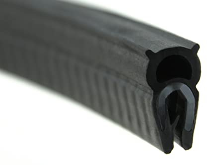 SMI-Dichtungsprofil DO9 für 1-2mm TPE selbstklemmend ohne Kleber ROSTFREI dank POM-Klemmband- Kantenschutz mit Dichtung oben, Kantenschutzdichtprofil für Auto, Kofferraum (5 m)