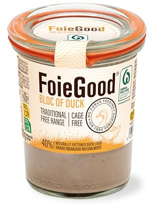 FoieGood – Entenleber-Bloc – Cremige Textur – Ohne Stopfmast – Tierwohl zertifiziert Welfair®, 120 g