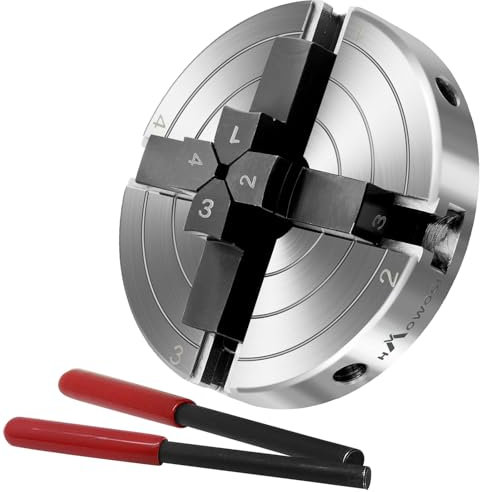 Wood Lathe Chuck 4 inch 4 Jaws Self-Centering Lathe Chucks Thread 1 x 8TPI Lathe Chuck