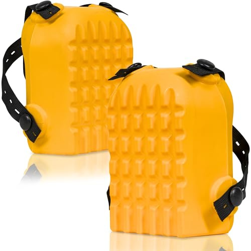 LAUTER SCHUTZ ® Profi PU-Knieschoner zum Arbeiten - Outdoor Knieschutz [Anti-Rutsch Textur & größenverstellbare Gurte] für Handwerker & Heimwerker [Deutscher Hersteller]