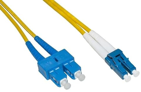 LINK CONFEZIONE 10 CAVI Fibra OTTICA LC A SC SINGLEMODE Duplex OS2 GUAINA 2 MM 50/125 MT.5 Marca
