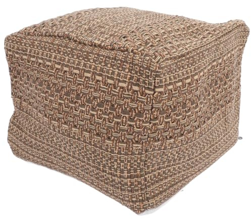 VICASKY Fußschemel Stroh Bodensitz Fußstütze Hocker Quadratisches Sitzkissen Pouf-Bezüge Quadratische Sitze Für Outdoor-Hocker Quadratischer Pouf-Bezug Terrasse Zweisitzer