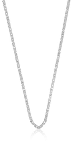 MUAU Schmuck Collier Königskette klassisch Weissgold 750, 2mm, 50cm