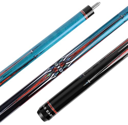 AB Earth 36 Inch/ 42 Inch/ 48 Inch Short Pool Cue Stick for Kids, Canadian Maple Billiard Cues for Tight Spaces (Blue 48)