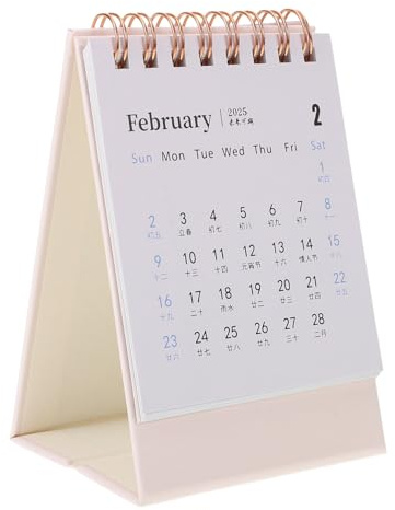 CANIGHT Mini Tischkalender kleine 2025-Kalender Minikalender 2024 Monatsplaner Kalender Taschenkalender Designkalender Mini-Tischkalender Standkalender 2024-2025 Papier Rosa