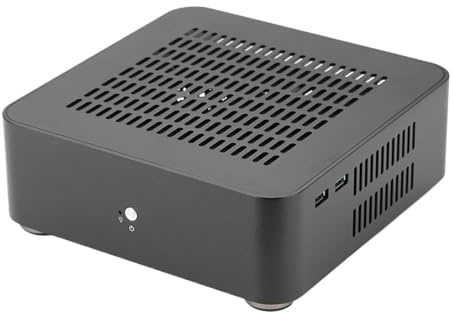 EWAIDI L65S Boîtier Mini HTPC tout en aluminium Boîtier Mini ITX Boîtier PC de jeu PC de bureau avec alimentation 8 broches Pico PSU