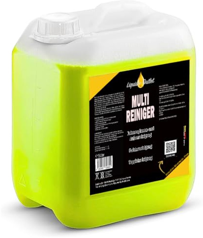 Liquid Outlet Multireiniger 5L – Polsterreiniger Auto & Teppichreiniger – Kunststoffreiniger, Fleckenentferner & Autoinnenreiniger – Für Nasssauger & Blowguns geeignet – Made in Germany