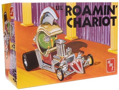 AMT Li’l Roamin’ Chariot Show Rod Model Kit 1:25 Scale – Retro Reissue of 1971 Classic Design, 100+ Parts, Chrome & Vinyl Details, Colorful Decals – Skill Level 2 – Paint & Glue Required