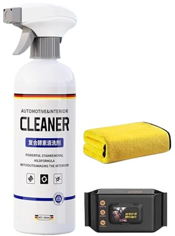Detergente Interni Auto | Ripristino E Pulizia Cruscotto | Spray Multifunzione 500ml per Pelle Tappeti Divani Sedili Auto Detergente Casa e Poltroncine Cruscotto