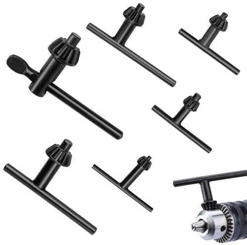 Forbabe 6 pieces drill chuck keys, universal drill chuck key set, for 4/6/10/13/16/20 mm drill chuck