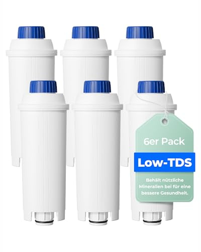 Waterdrop Low-TDS Filtro de Agua, Repuesto para De'Longhi®, Pack de 6