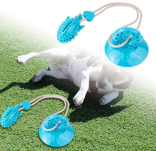 2026 Cat Toy Pet Toy with Suction Cup, Slippers, Durable Teeth, Leaking Food, Boredom, Enjoyment Addiction, Energy Consumption, Medium Dog Toy for Gawning (D, 44.5 cm)