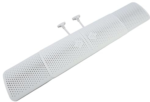 Deflector de parabrisas para aire acondicionado central, 51-120 cm, guía de aire de ventilación ajustable para techo con filtro purificador, algodón, color blanco