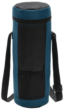 Kühltasche für Flaschen, 1, 5 l isolierter Wasserflaschenträger mit verstellbarem Riemen, langlebige isolierte Kühltasche, Oxford-Gewebe – Blau, für Flaschen