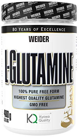 Weider - L-Glutamin Pulver - Reines L-Glutamin, Hochdosierte Aminosäure - 80 Portionen - Für Bodybuilding, Muskelaufbau & Fitness - 400g