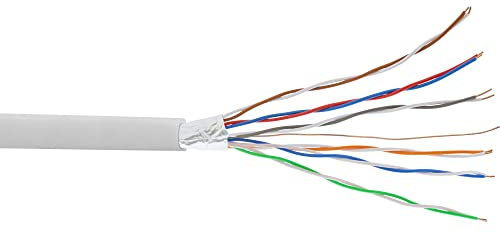 InLine 69977C Telefon-Kabel 12-adrig, 6x2x0,6mm, zum Verlegen, 25m Ring