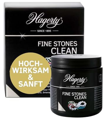 Hagerty Fine Stones Clean Schmuck-dykning bad 170 ml I Effektivt rengöringsmedel för smycken med smaragdpärlor opaler korall turkos I smyckerenare för halvädelstenar & smycken stenar med dykkorg