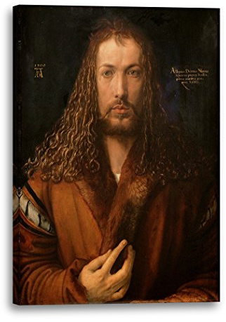 Printed Paintings Leinwand (60x80cm): Albrecht Dürer - Selbstbildnis