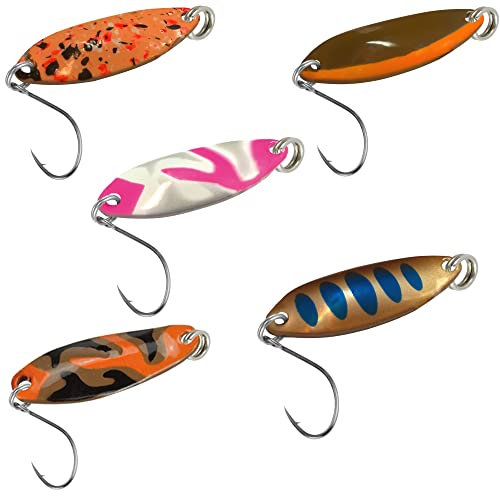 5 FTM Spoon Tango 1,8g - Spinnköder Set, Forellenblinker zum Spinnfischen, Forellenköder zum Spinnangeln, Blinker für Forellen, Löffelblinker