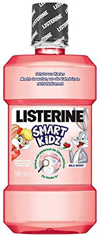 Listerine Smart Kidz Beere Mundspülung für Kinder ab 6 Jahren Mundspülung mit Beerengeschmack, 500 ml