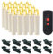 SHYOSUCCE 20 Bougies de Noël LED Sans Fil Bougies LED Sapin avec Télécommande, Bougies de Noël Blanc Chaud pour Noël, Mariages, Anniversaires, Fêtes