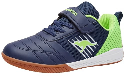 KangaROOS K5-super Court Ev, Sneaker Unisex Kinder, Dark Navy Lime 4054, 37 EU