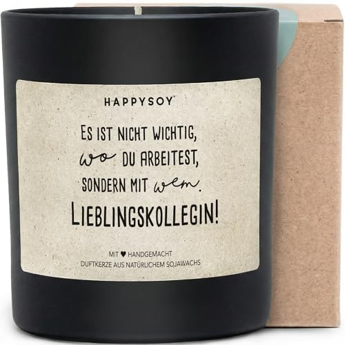 Danke sagen Lieblingskollege Duftkerze im Glas mit Spruch aus Soja - natürlich handgemacht nachhaltig - persönliches Geschenk liebevolle Geschenkidee beste Kollegin Kollege Dankeschön