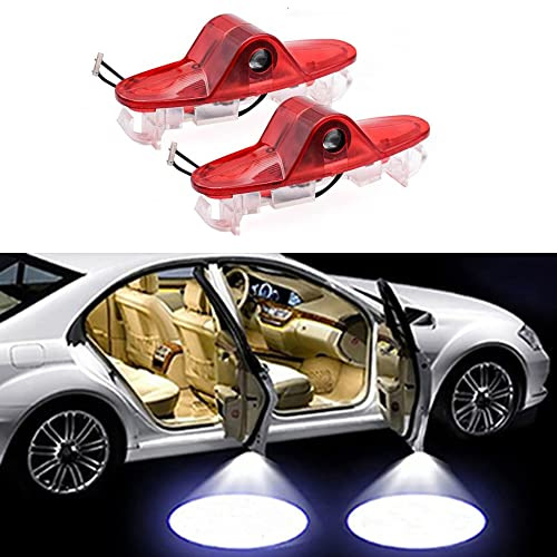 Sunshine Fly Duleutgnu 2 Stück LED Autotür Türbeleuchtung KFZ Türen Projektor Lichter Einstiegsleuchte Logo Tür Geister Schatten Willkommen Lampe Emblem (For Megane)