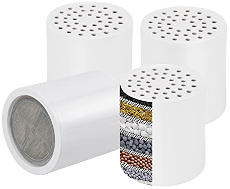 NearMoon 15 - Stage Replacement Cartridge Universal High Output Shower Filter with VC, Reduce Hard Water, Heavy Metal Impurity, Improve Skin & Hair, Fit Any Similar Filter (4 pack)