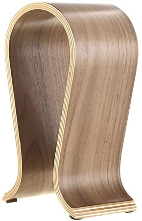 Colrid Support de Casque en Bois de Noyer, Support pour Casque Audio, Porte Casque Universel, Forme de U, Durable, Antidérapant, pour la Maison, Le Bureau, la Boutique (Marron)