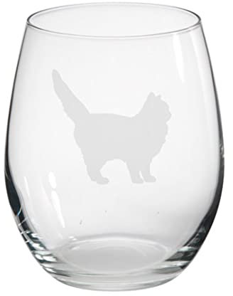 Siberian Cat Engraved Stemless Tumbler Glass, Gift for Women, Gift for Men, Cat Gift