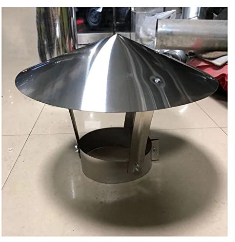 Schornsteinabdeckung,Schornsteinhaube Edelstahl für Kamine,Regenhut Verzinkt für Ofenrohr,Kaminhaube,Kaminhut,Kaminabdeckung,Regenhaube,Schornsteinhaube Mit Vogelschutz ,d19cm*35cm/7.48cm*13.78i