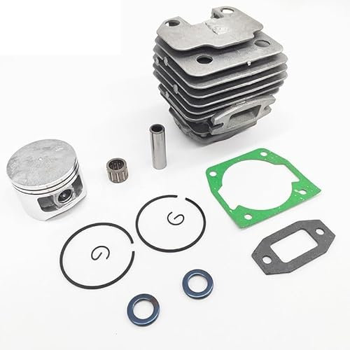 1 Juego de cilindro y pistón de motosierra de 45mm y 52cc de diámetro compatible con 5200 piezas de repuesto de motosierra de gasolina/aceite Herramienta eléctrica