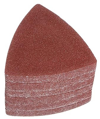 QUARKZMAN 60uds Triangular Gancho y Bucle Lija Papeles 80 Granos 3-1/8 Aluminio Óxido Lijado Almohadillas Aleatorio Orbital Ratón Detalle Lijadora Papeles