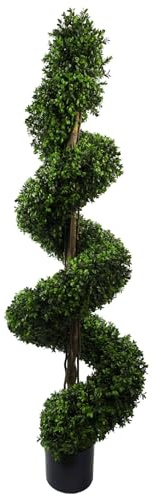 Leaf Künstlicher Formschnittbaum, geschützt, 150 cm, Buxus-Spirale, UV