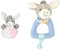 Sterntaler 3321938 Knuddelsäckchen, Esel Emmi Girl, Alter: Kinder ab 0 Jahren, Rosa & 3302000 Greifling Esel Emmi, Alter: 0-36 Monate, 20 x 10 cm, Hellblau/Grau