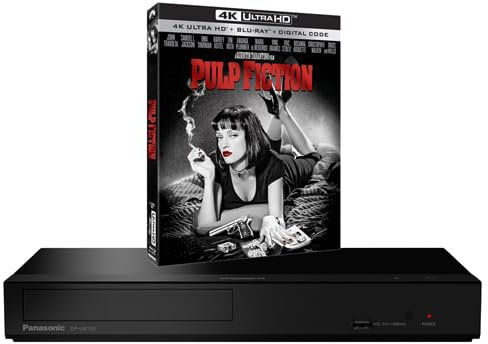 MULTIREGION Blu-ray Player Compatible with Panasonic DP-UB150 MULTIREGION Blu-ray Region A, B & C - DVD Regions 1-8 - Bundle Including Pulp Fiction 4K UHD Disc
