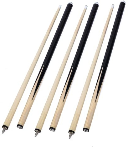 FOXSMZZ 2 piccole stecche da biliardo/snooker fatte a mano da assemblare per bambini e adulti ideali per piccoli spazi e giovani (145 cm)