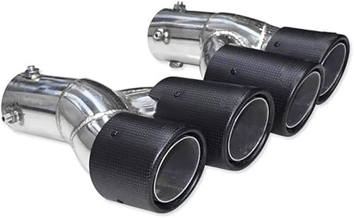 LOLUZ Endstuck Auspuff für B-MW 3 Series G20 G28 2020, Auspuffblenden Edelstahl Auto Endstück Endschalldämpfer Spitze Endrohrblende,A-1st-carbon-fiber