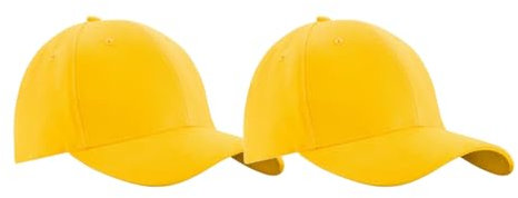 MFAZ Morefaz Ltd Set 2X Baseballkappe Jungen Mädchen Mütze Hut Kinder Kindermütze Baseball Cap (DE/NL/SE/PL, Alter, 4 Jahre, 14 Jahre, Yellow)