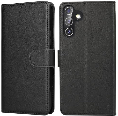 Keteen Handyhülle für Samsung Galaxy S24 Hülle Premium Leder Klappbar Flip Wallet Case Tasche Standfunktion Kartenfach Magnetische Stoßfest Schutzhülle Klapphülle für Samsung Galaxy S24, Schwarz
