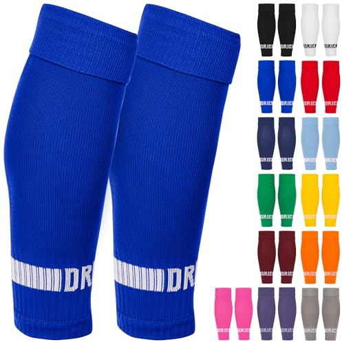 DRIPsox Manchons de chaussettes de football – 3 tailles pour enfants, hommes, juniors, femmes (S : 13C-3,5, M : 4-7,5, L : 8+) – Plusieurs couleurs – 1 paire de chaussettes de football avec maille