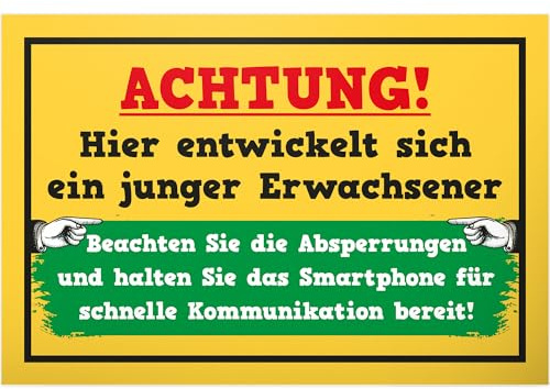 DankeDir! Teenager - Kunststoff Schild 30 x 20 cm - Geschenkidee Teenie Spruch Zimmer Türschild Jungen & Mädchen Jugendzimmer - Dekoration Deko Geschenk Idee Jugendliche Tür Deko Geburtstag