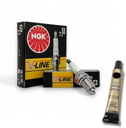 4x Zündkerzen V-Line passt für Opel Tigra B 1.4/1.8 Bj. 2004-2010 + Kupferfett